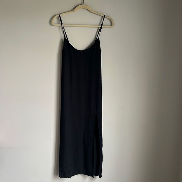Reformation Crimini Black Slip Midi Dress - Picture 2 of 15